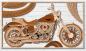 Preview: Motorcycle "Chopper" as wall picture - coloure glaced